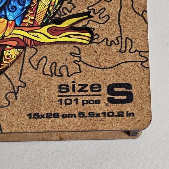 UNIDRAGON Charming Owl Wooden Jigsaw Puzzle Small 5.9 x 10.2 in. 101 Pieces Nice - Picture 2 of 10